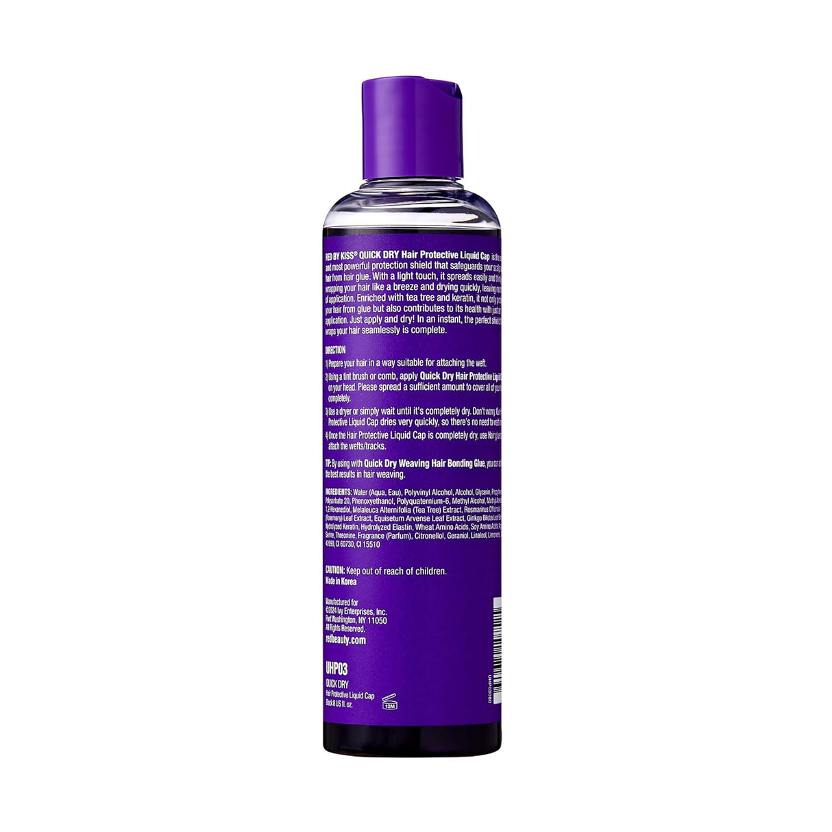 KISSREDQUICKDRYHAIRPROTECTIVELIQUIDCAPBLACK8.5OZ