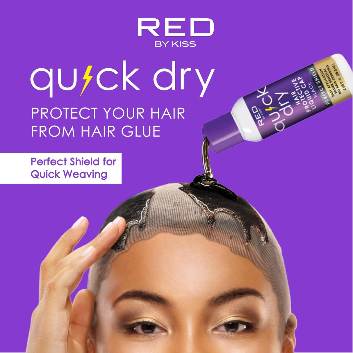 KISSREDQUICKDRYHAIRPROTECTIVELIQUIDCAPBLACK8.5OZ