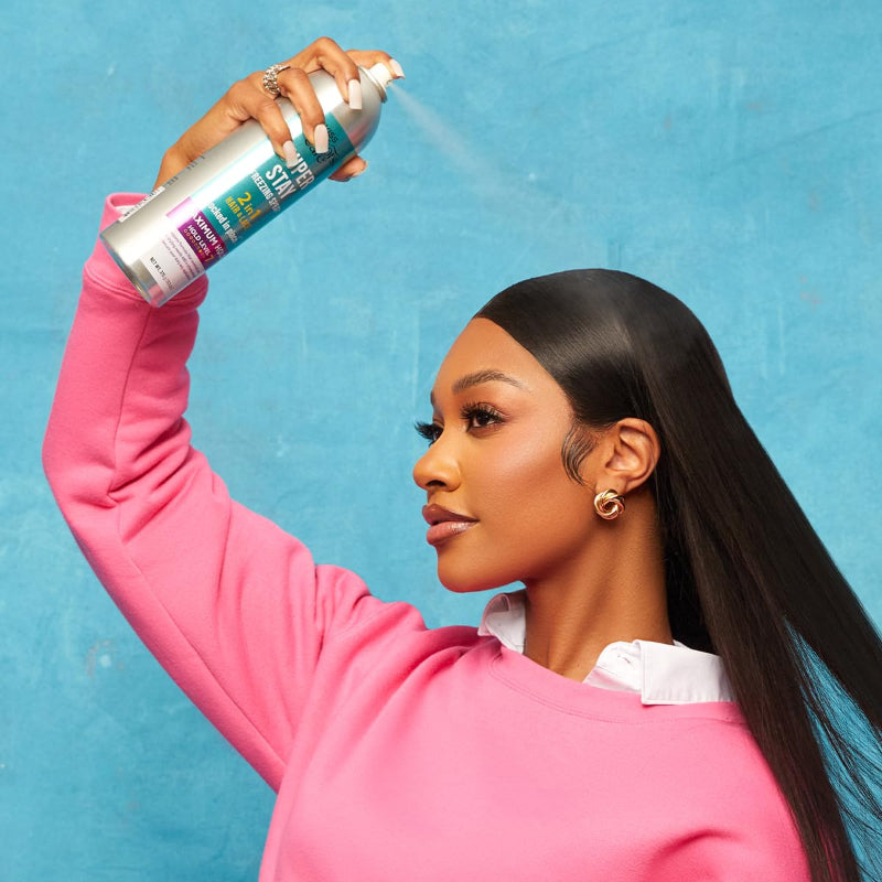 KISSSUPERSTAYFREEZINFSPRAY2IN1HAIRANDLACEMAXHOLD11.1OZ