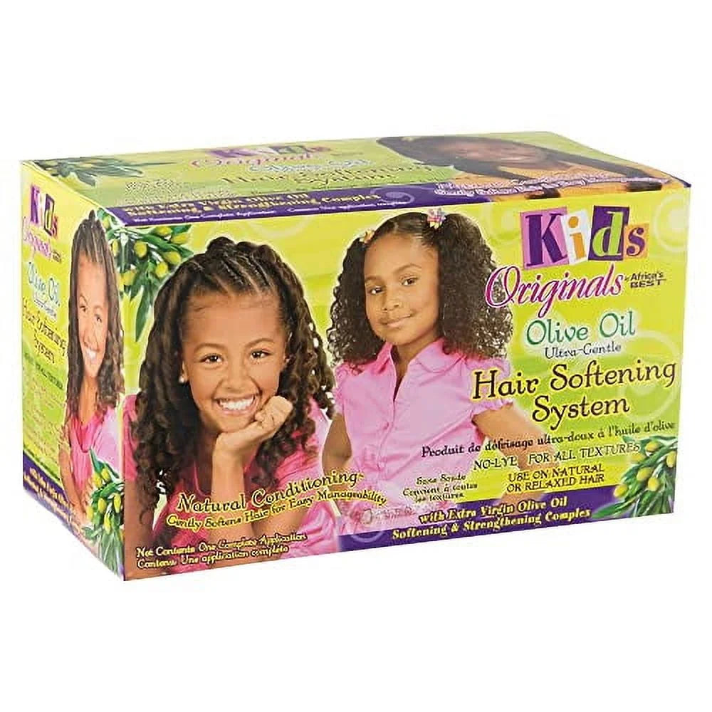 Africa's Best Kid's Org Olive Oil Hair Softening System Kit