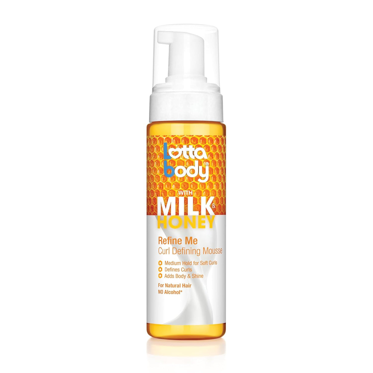 L/Body Milk and Honey Refine Me Curl Mousse 7oz for soft defined curls-7