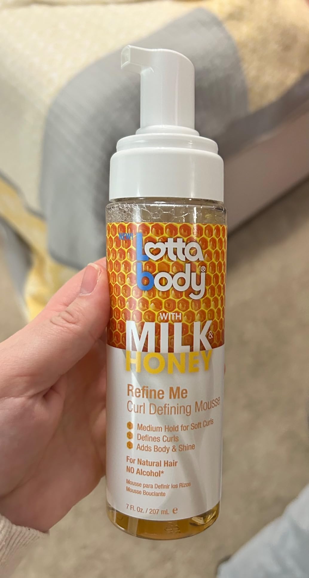 L/Body Milk and Honey Refine Me Curl Mousse 7oz for soft defined curls