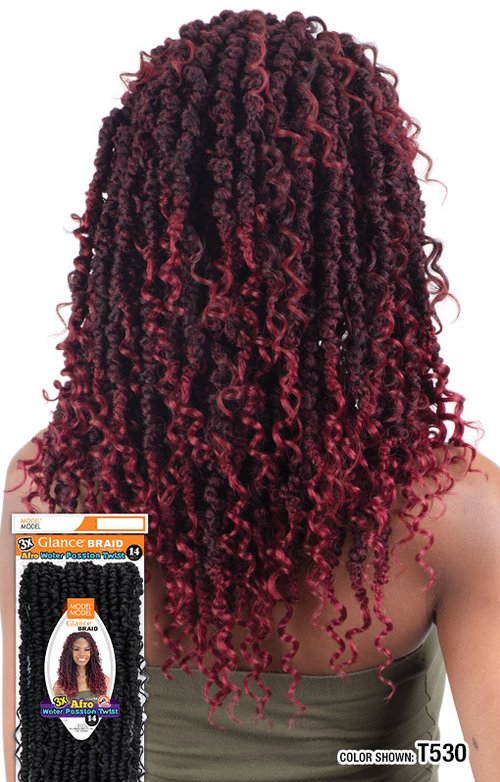 Model Model Glance Braid 3X Afro Water Passion Twist 14"