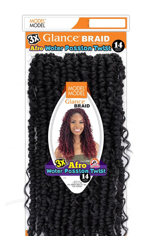 Model Model Glance Braid 3X Afro Water Passion Twist 14"
