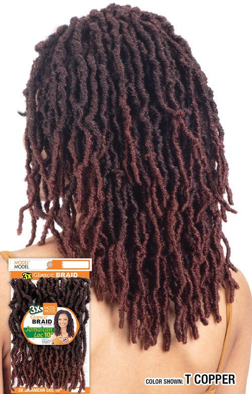 Model Model Glance Braid 3X Jamaican Loc 10"
