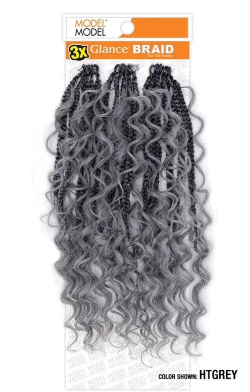 Model Model 3X Italian Curl Boho Box Glance Braid 14"