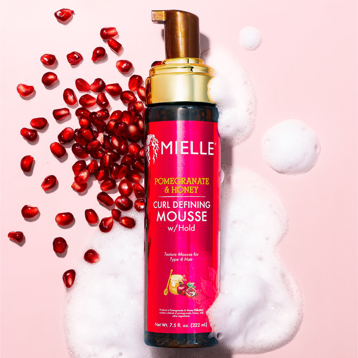 MIELLE Pomegranate & Honey Curl Defining Mousse with Hold