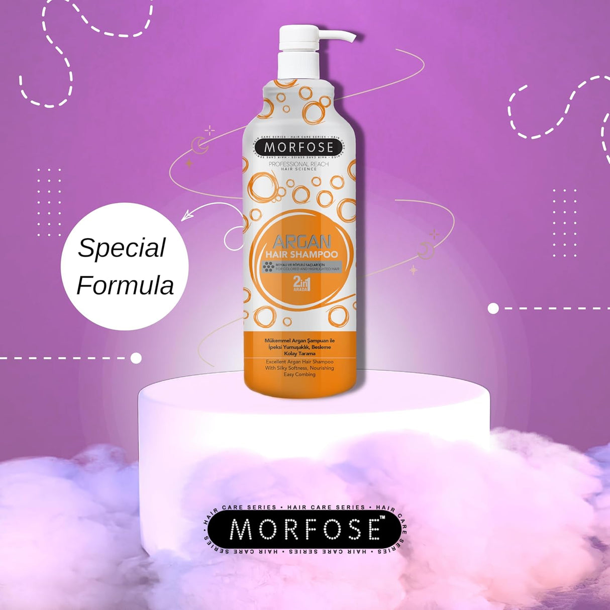 Morfose Hair Shampoo Argan 33.81oz Hydrating, Nourishing, Repairing Formula-3