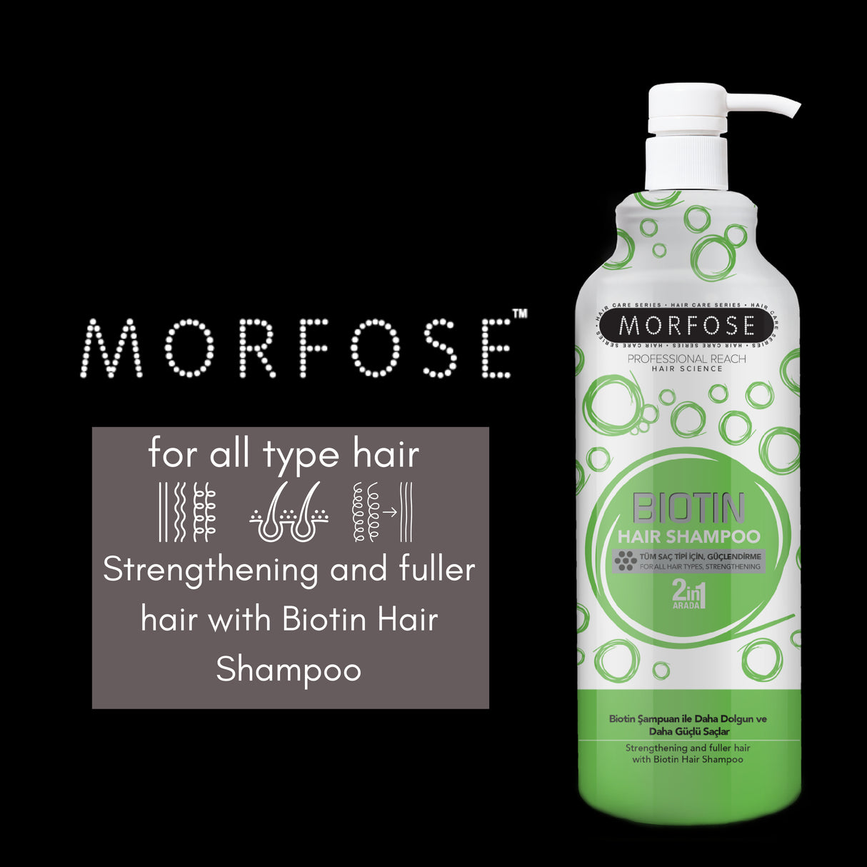 Morfose Hair Shampoo Biotin 33.81oz Strengthening, Nourishing, Revitalizing Formula-4
