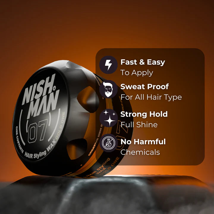 NISH HAIRSTYLING AQUA WAX 07 GOLD ONE-2