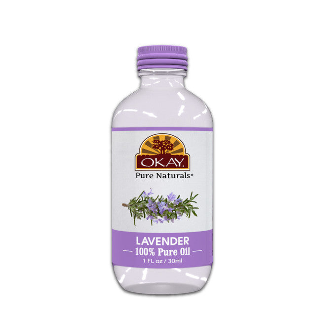 OKAY 100% PURE LAVENDER OIL GLASS 1OZ