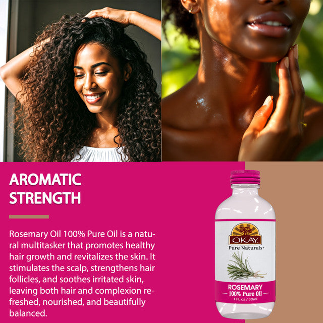 OKAY Pure Naturals 100% Pure Rosemary Oil - 1 oz / 30 ml-2