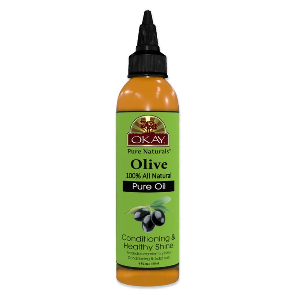 Okay 100% Pure Olive Oil 4oz – Natural Hair & Skin Moisturizer, Nourishing and Hydrating Oil Treatment-4