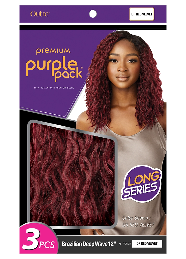 Outre Premium Purple Pack Long Series Brazilian Deep Wave- 3 Pack