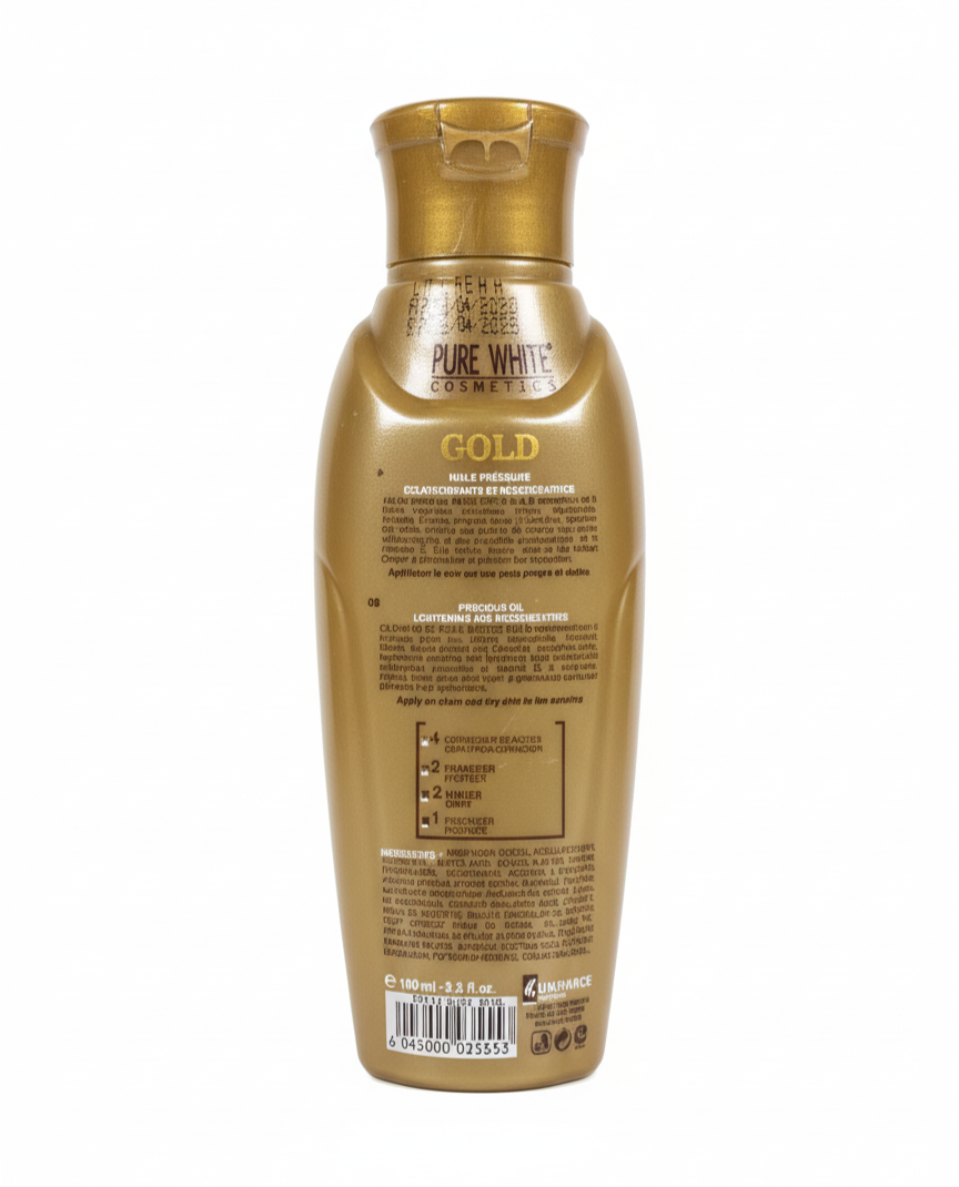 PURE WHITE GOLD GLOWING SERUM 100ML Brightening, Hydrating Formula-123