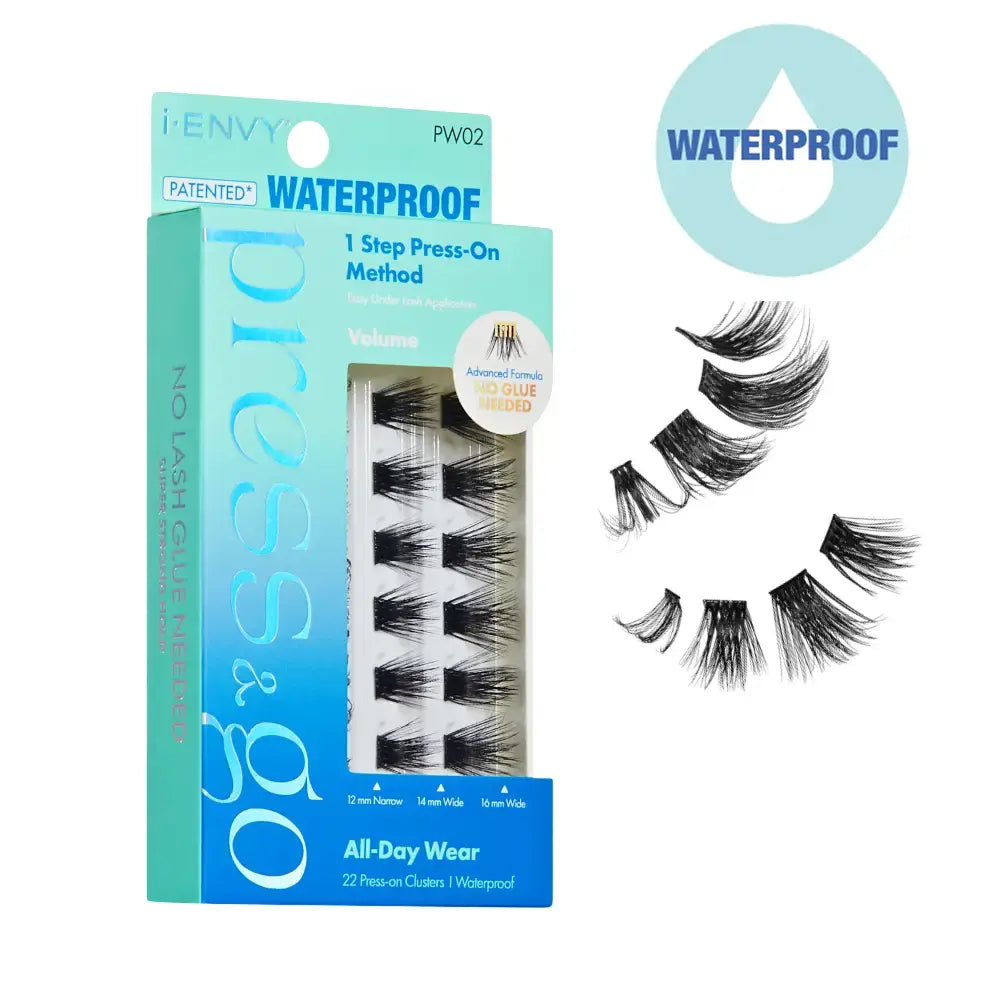 IEnvy Press & Go Self-Adhesive Lash Clusters Reusable Waterproof No-Glue Press-On Lashes