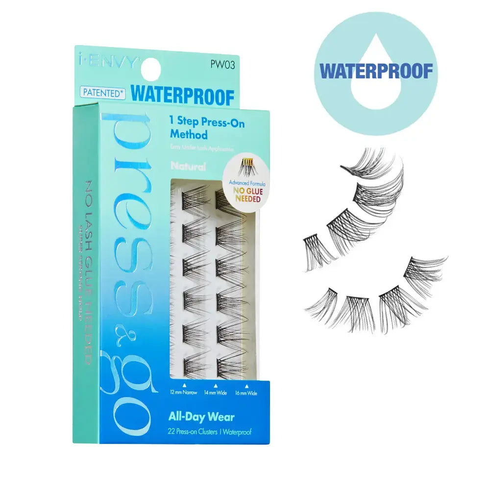 IEnvy Press & Go Self-Adhesive Lash Clusters Reusable Waterproof No-Glue Press-On Lashes