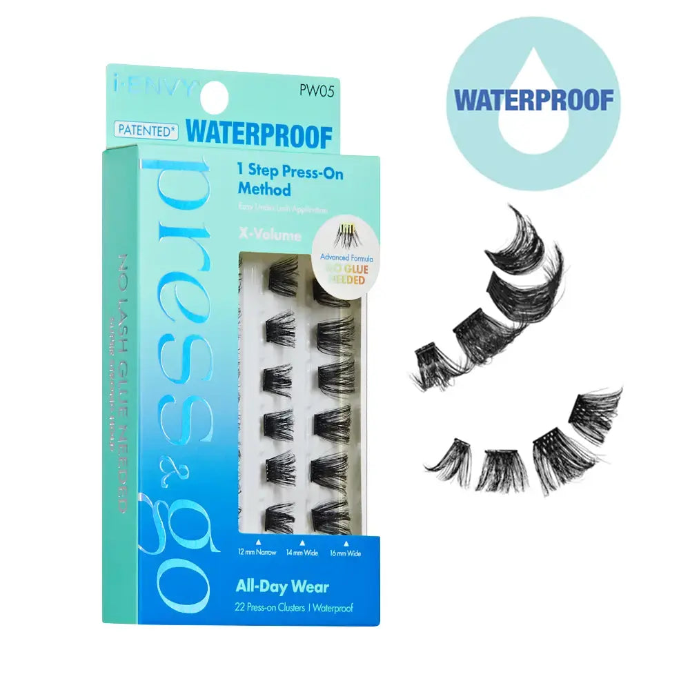 IEnvy Press & Go Self-Adhesive Lash Clusters Reusable Waterproof No-Glue Press-On Lashes
