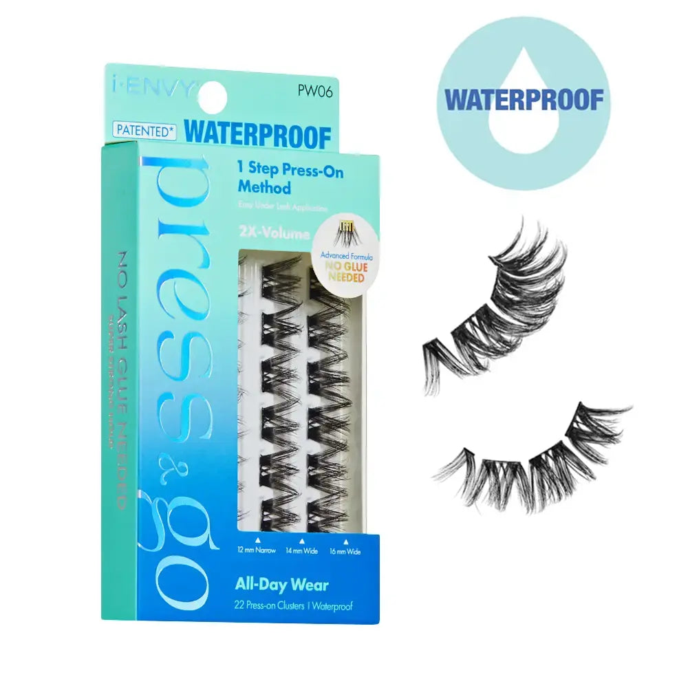 IEnvy Press & Go Self-Adhesive Lash Clusters Reusable Waterproof No-Glue Press-On Lashes