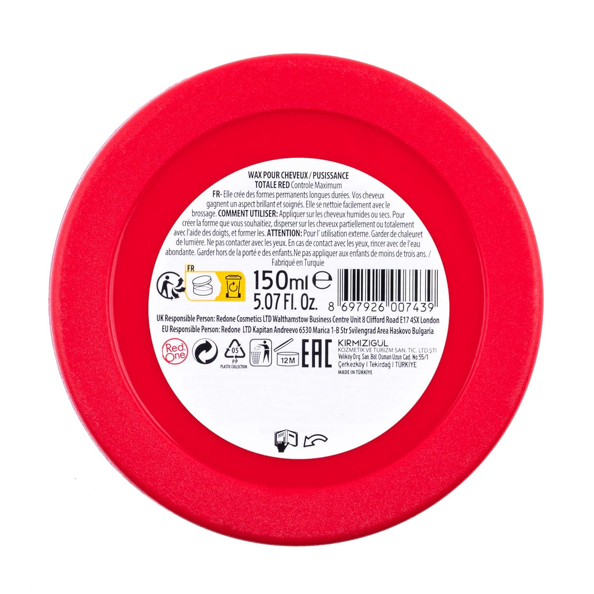 P&B Red One Max Control Aqua Hair Wax Red66