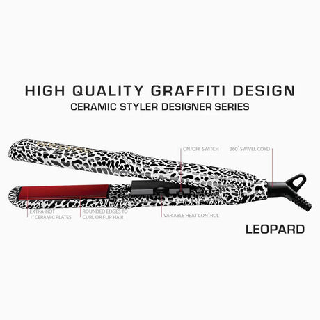 RED BY KISS 1" FI Designer Series Leopard