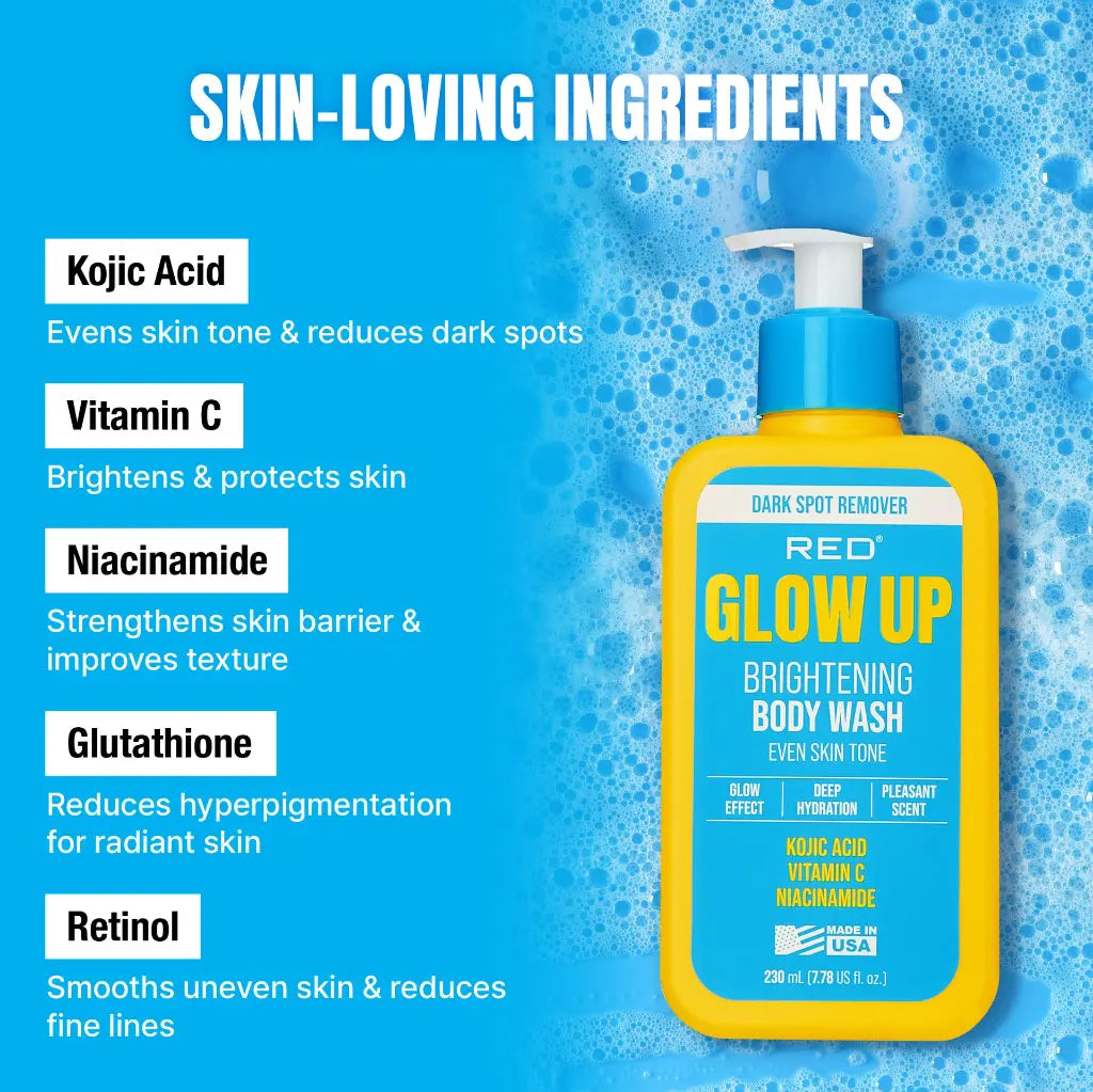 RED GLOW UP BRIGHTENING BODY WASH 230ML GUP03-2