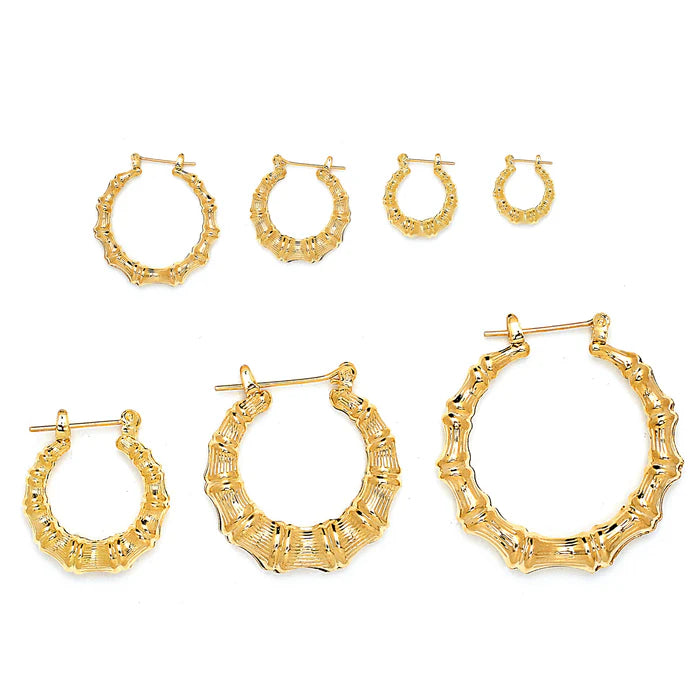 Joy Textured Round Hoop Earrings