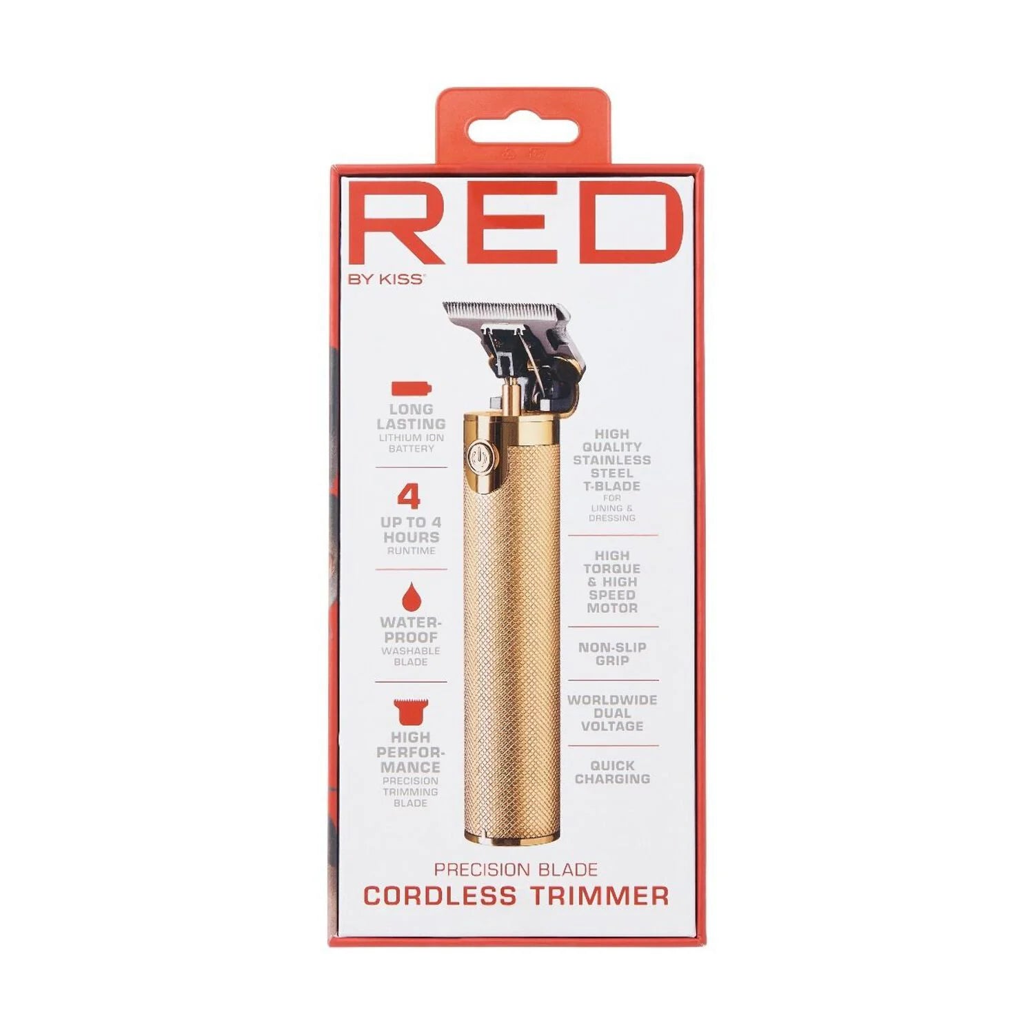 RED BY KISS Precision Blade Cordless Trimmer Gold