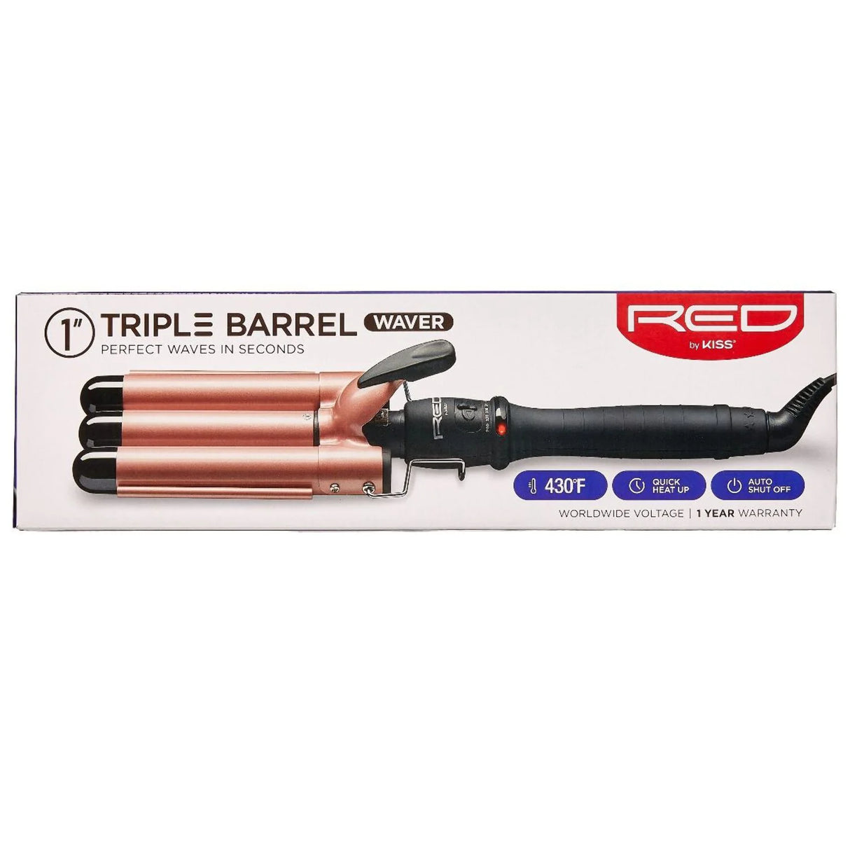 RED BY KISS Triple Barrel Waver 1"