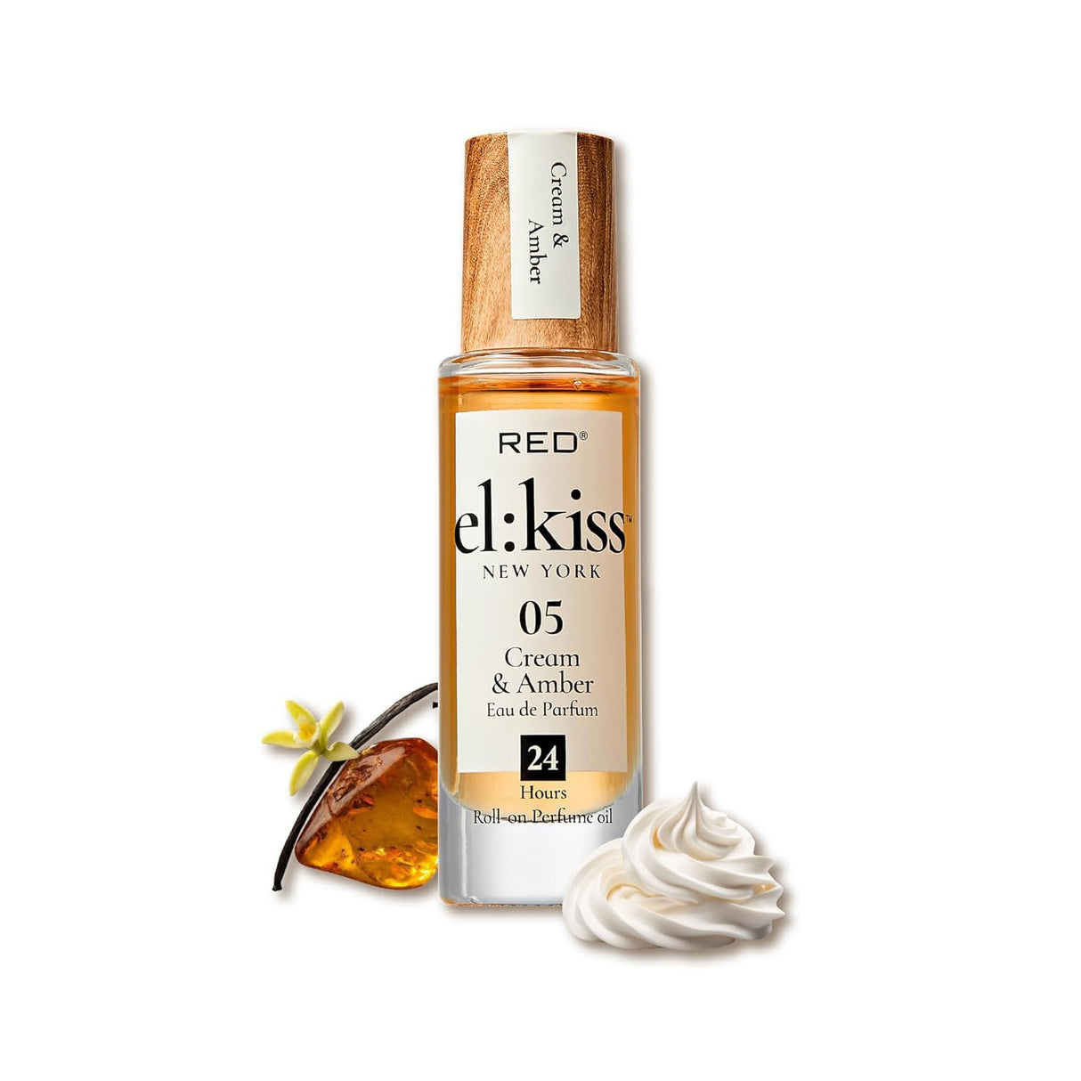 Red EL KISS Roll-On Perfume_Cream_Amber