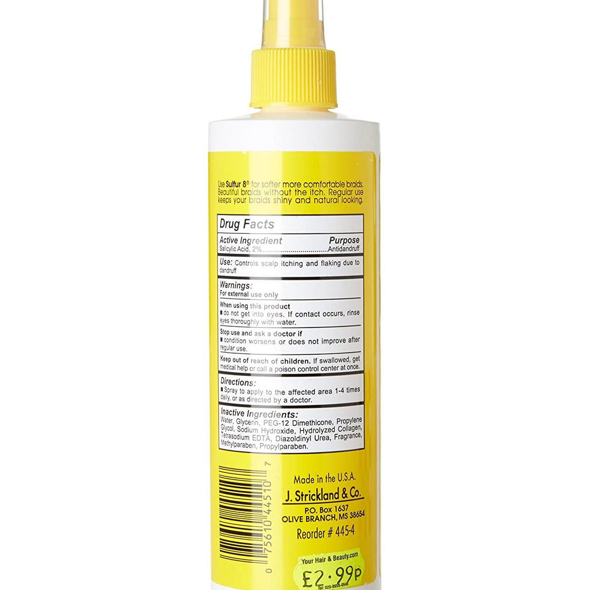 SULFUR8 FOR BRAIDS - 12OZ