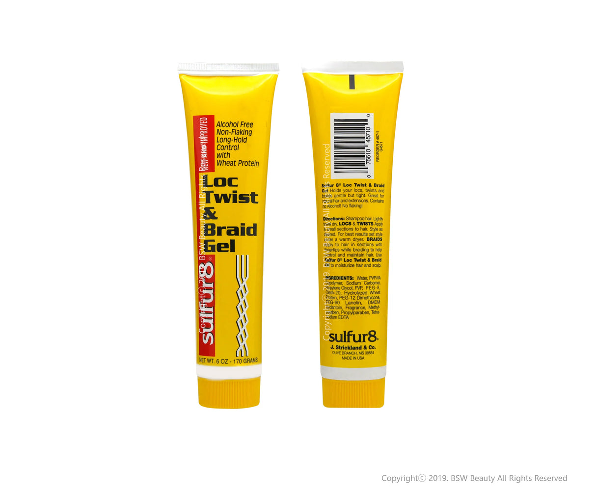 SULFUR8 LOC TWIST & BRAID GEL - 6OZ