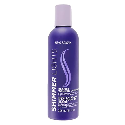 Shimmer Lights purple conditioner, purple toning conditioner, blonde hair conditioner, anti brass conditioner, silver hair toner, gray hair conditioner, violet pigment conditioner, color correcting conditioner, blonde hair care product, salon toning conditioner, color treated hair conditioner, yellow tone neutralizer, moisturizing purple conditioner, professional hair care, brightening hair conditioner,