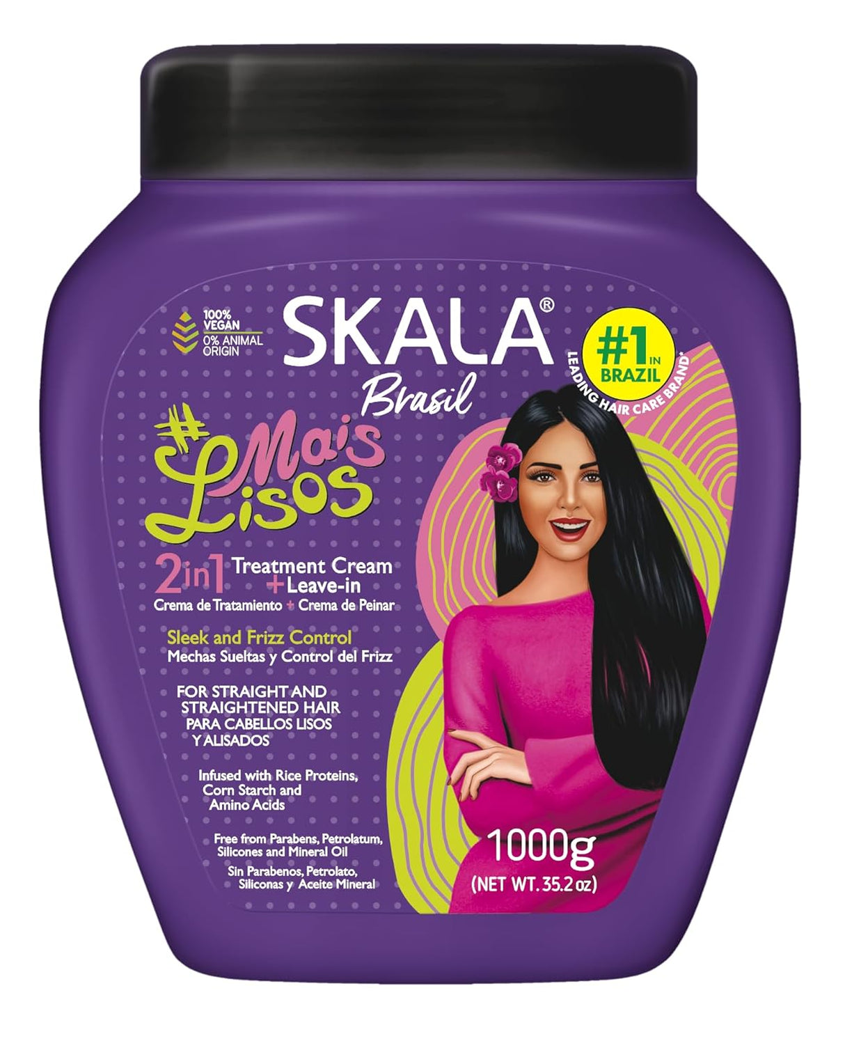 Skala Brasil Mais Lisos 2in1 Treatment 35.2oz Smoothing, Hydrating, Nourishing Formula