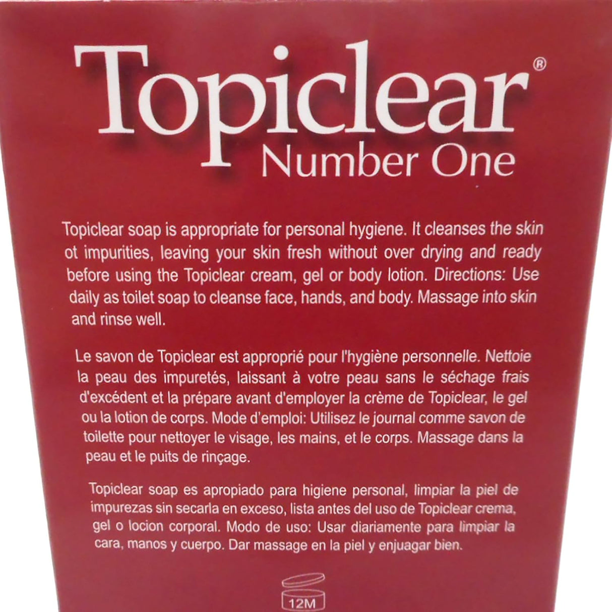 Topiclear Soap Black Soap 3.5oz deep cleansing bar for smooth healthy skin-1