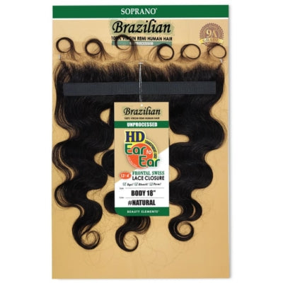 Soprano Hh Brazilian Virgin Hair 13X4 Hd Ear To Ear Full Closure Body Wave Hair Extension