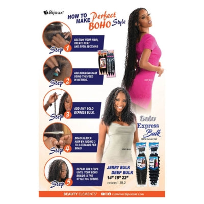 Bijoux Solo Express Deep Bulk Human Hair