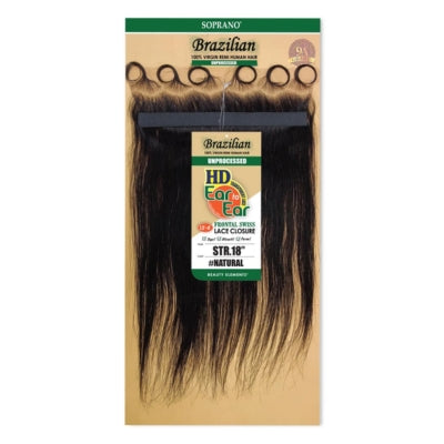 Soprano Hh Brazilian Virgin Hair 13X4 Hd Straight Ear To Ear Full Closure Hair Extension