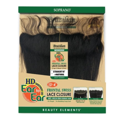 Soprano Hh Brazilian Virgin Hair 13X4 Hd Straight Ear To Ear Full Closure Hair Extension