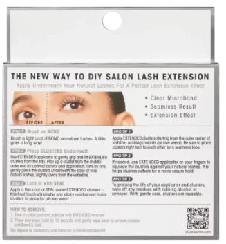 VLuxe By IEnvy Extended Faux Mink Clear Band Cluster Lashes