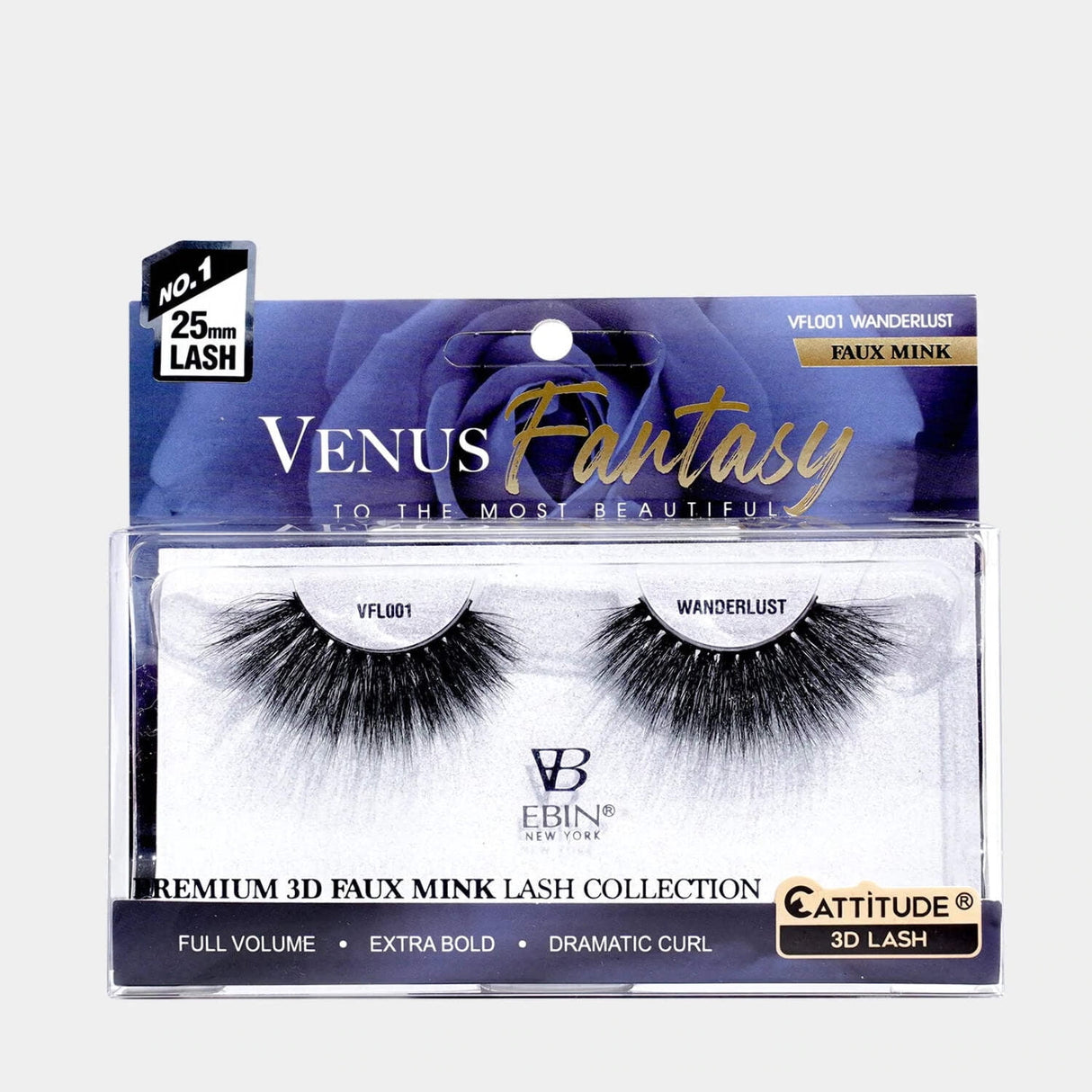 Ebin Venus Fantasy 25mm Faux Mink 3D Lashes
