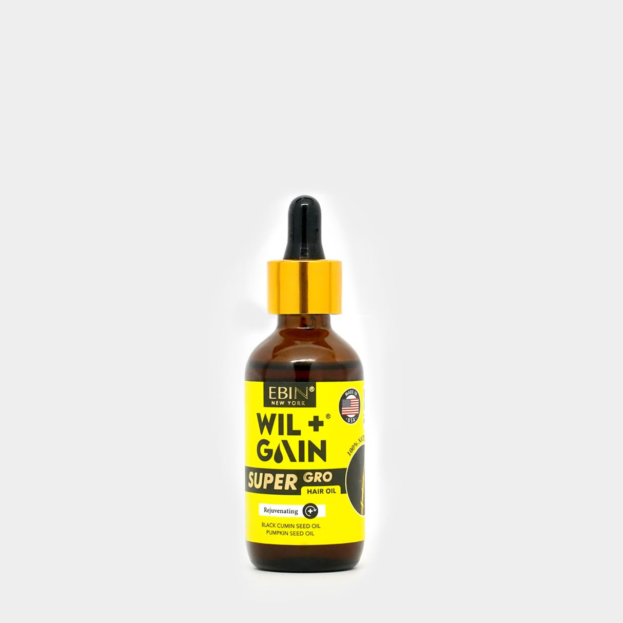 Wil Gain Hair Oil 2X Strength Cumin Pumpkin 2oz Herbal Natural Growth Treatment