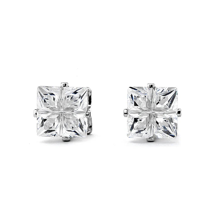 Joy Jewelry Sterling Silver Small Star Cubic Zirconia Stud Earrings (Z01)