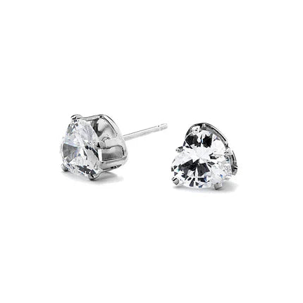 Joy Jewelry Sterling Silver Small Star Cubic Zirconia Stud Earrings (Z01)