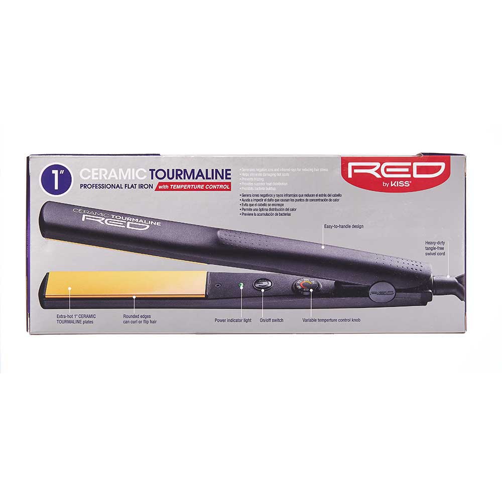 RED BY KISS Pro Ceramic Tourmaline Control Flat Iron