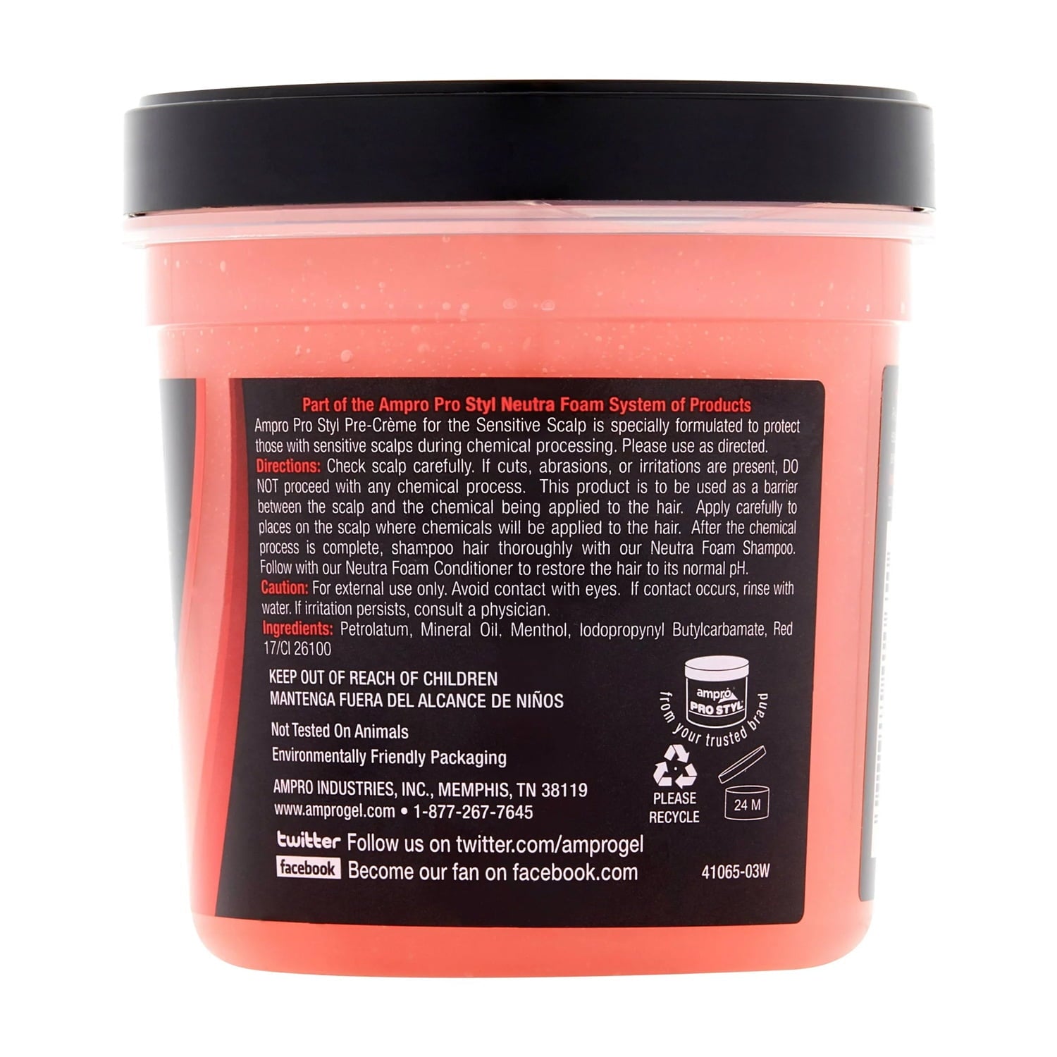 Ampro Pro Styl Neutra Foam Pre-Creme for Sensitive Scalp 12.5 oz