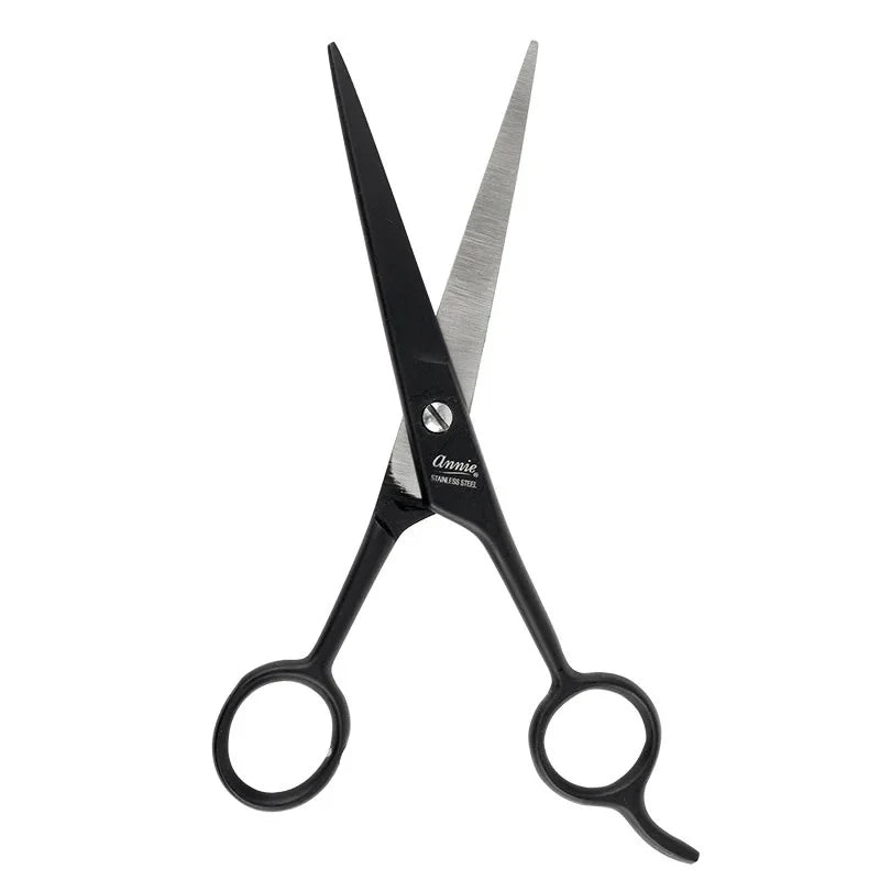 Annie Hair Cutting Shear Ice Tempered Black 6.5" (5232)