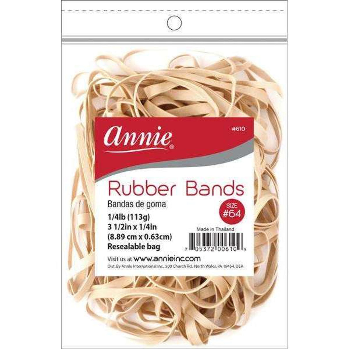 Annie Rubber Band 3 1/2 X 1/4 1/4 Lb Beige