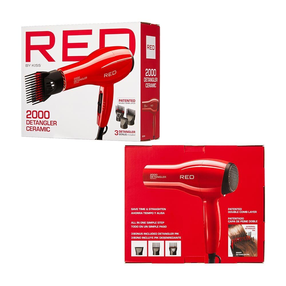 RED BY KISS Ceramic Detangler Dryer Double Layer Blow Dryer
