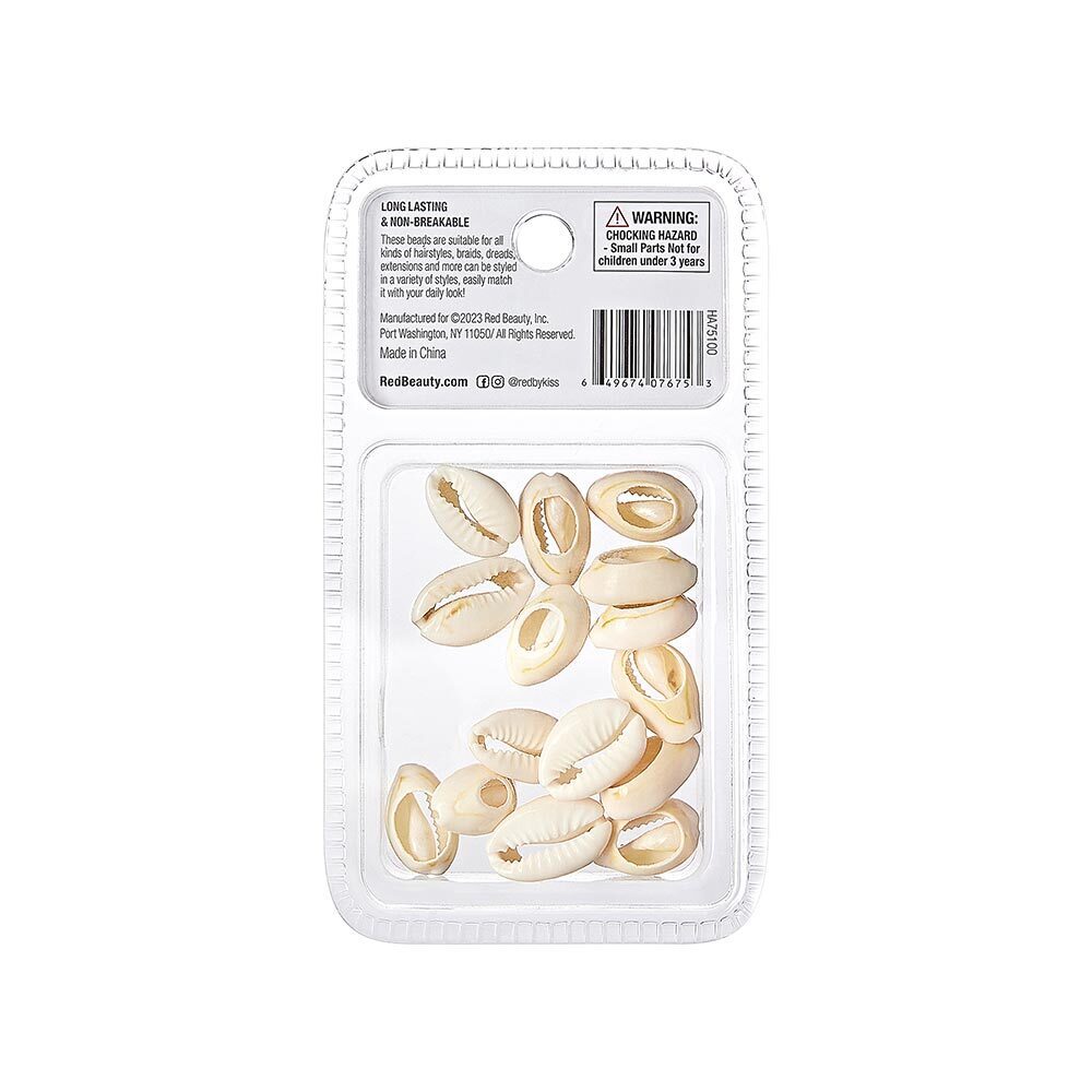 RED BY KISS Natural Shell Hair Beads 15 Pack